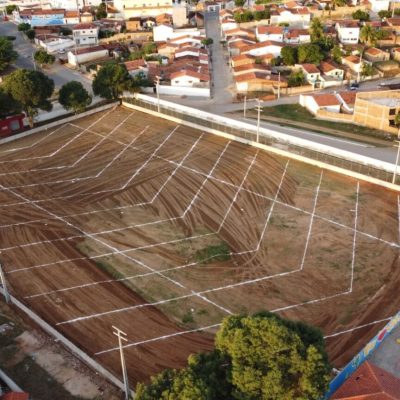 Em Cabaceiras, Estádio Arturzão recebe marcação para implantação de drenagem